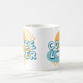 コーヒー好きタイポグラフィ モーフィングマグカップ (中央)