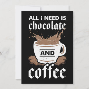 コーヒー好きチョコレートとコーヒー サンキューカード