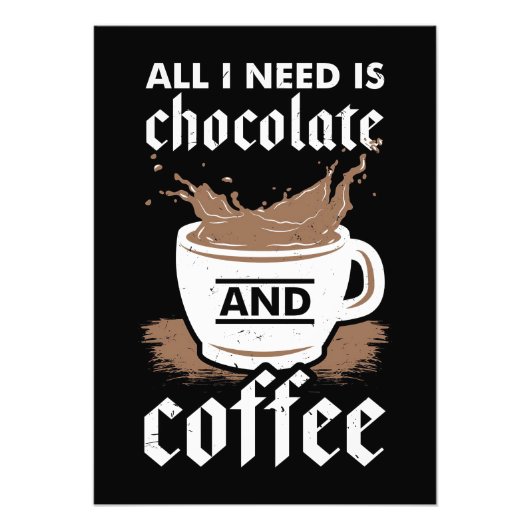 コーヒー好きチョコレートとコーヒー フォトプリント            (正面)