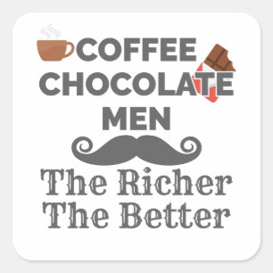 コーヒー好きチョコレートメンズリッチ スクエアシール