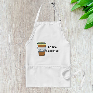 コーヒー好きデザイン100%中毒カフェイン スタンダードエプロン