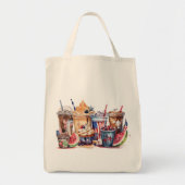 コーヒー好きトートまたはショッピングバッグ トートバッグ (正面)