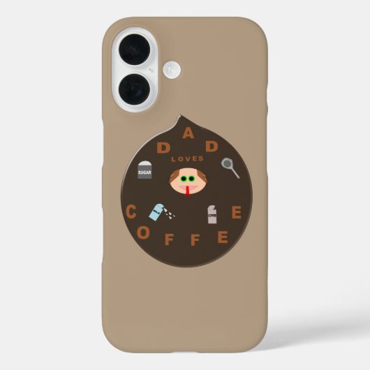 コーヒー好きパパモンスター Case-Mate iPhoneケース (裏面)