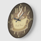 コーヒー好きパーソナライズされた人 ラージ壁時計 (傾斜)