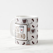 コーヒー好きマグカップの上昇と挽き コーヒーマグカップ (正面左)