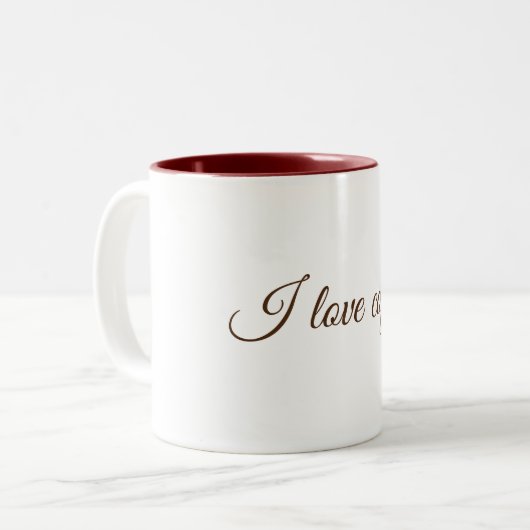 コーヒー好きマグカップ ツートーンマグカップ (正面左)