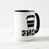 コーヒー好きママのための面白いコーヒー好き引用句 マグカップ (正面右)