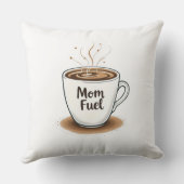 コーヒー好きママのギフト | ママ燃料 クッション (裏面)