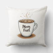 コーヒー好きママのギフト | ママ燃料 クッション (正面)