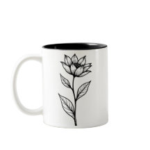 コーヒー好きモダン向けのミニマルフローラデザイン