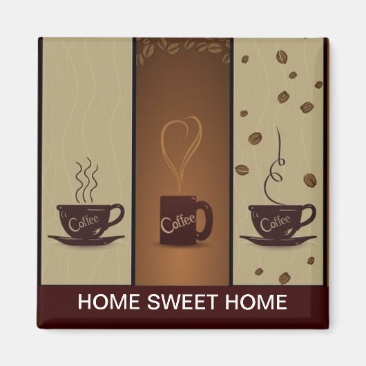 コーヒー好き冷凍機磁石 マグネット (正面)