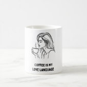 コーヒー好き女の子マグカップ:sipとSavor コーヒーマグカップ (中央)