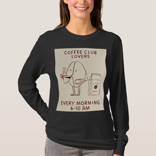 コーヒー好き女子Tシャツ Tシャツ (正面)