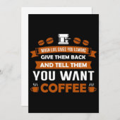 コーヒー好き彼らにコーヒーが欲しいと言う 招待状 (正面/裏面)