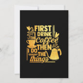 コーヒー好き最初にコーヒーを飲む 招待状 (正面)