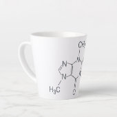 コーヒー好き用カフェイン分子ツートーンコーヒー カフェラテマグ (左アングル)