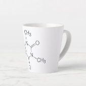 コーヒー好き用カフェイン分子ツートーンコーヒー カフェラテマグ (右アングル)