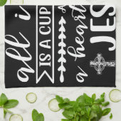 コーヒー好き私が必要なのはコーヒーのカップ キッチンタオル (折り畳み)