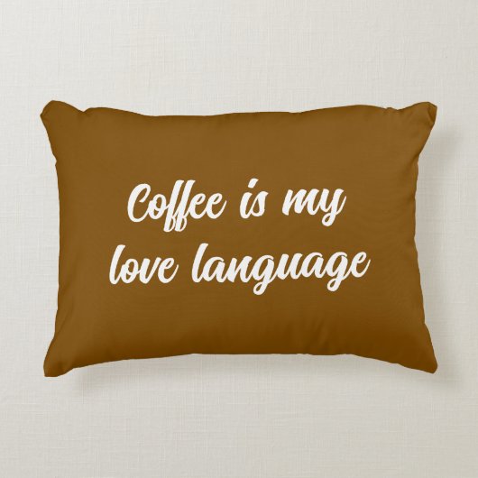 コーヒー好き言語 アクセントクッション (正面)