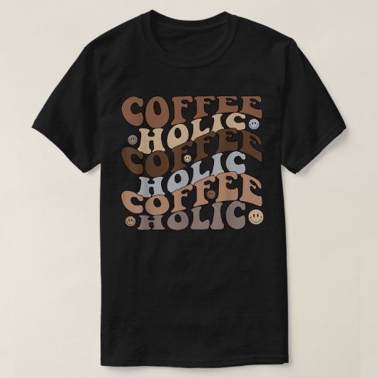 コーヒー好き顔グルービーコー国際的ヒー Tシャツ (デザイン正面)