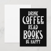 コーヒー好き飲読み喫茶本が幸せ サンキューカード (正面/裏面)