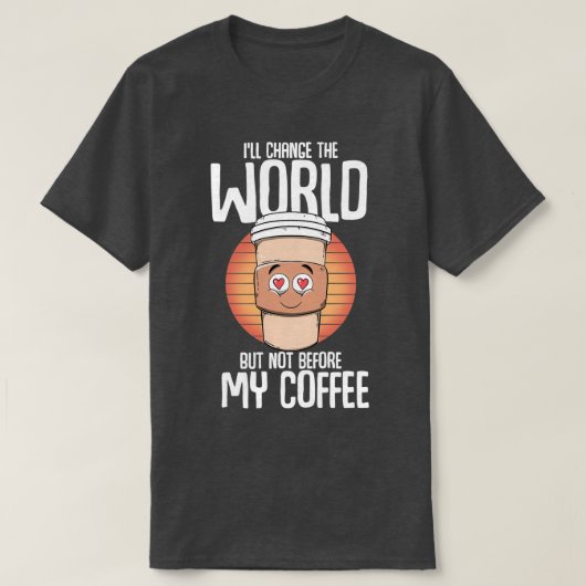 コーヒー好き5 Tシャツ (デザイン正面)