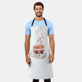 コーヒー好き エプロン (着用した状態)