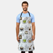 コーヒー好き エプロン (着用した状態)