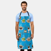 コーヒー好き エプロン (着用した状態)