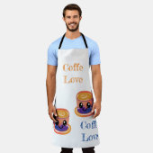コーヒー好き エプロン (着用した状態)