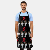 コーヒー好き エプロン (着用した状態)