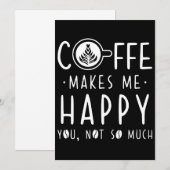 コーヒー好き コーヒーが私を幸せにする 招待状 (正面/裏面)