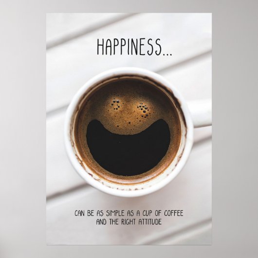コーヒー好き コーヒーは幸せ ポスター (正面)