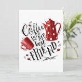 コーヒー好き コーヒーは私の親友 招待状 (スタンド正面)