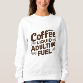 コーヒー好き | コーヒークイーンTシャツ スウェットシャツ (正面)