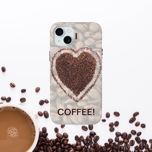 コーヒー好き コーヒー豆 ハート 15 プラス Case-Mate iPhoneケース