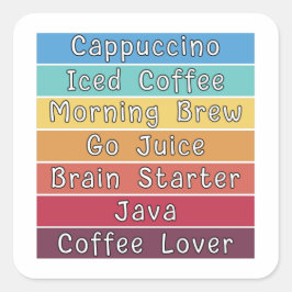 コーヒー好き スクエアシール