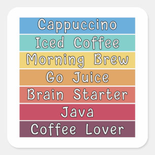 コーヒー好き スクエアシール