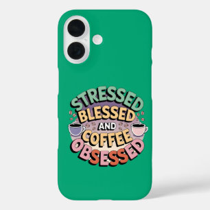コーヒー好き：ストレス賛美とコーヒー取り込み iPhone 16ケース
