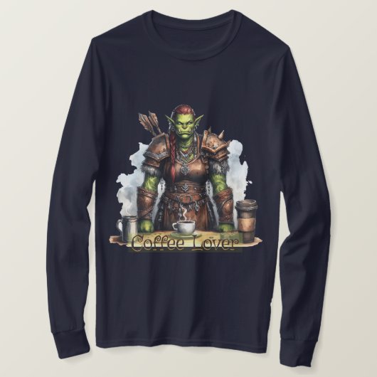 コーヒー好き – ファンタおもしろいスのかわいいTシャツ Tシャツ (デザイン正面)