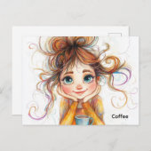 コーヒー好き ポストカード (正面/裏面)
