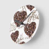 コーヒー好き！! ラウンド壁時計 (傾斜)