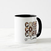 コーヒー好き。面白いコーヒーの名言。 マグカップ (正面右)