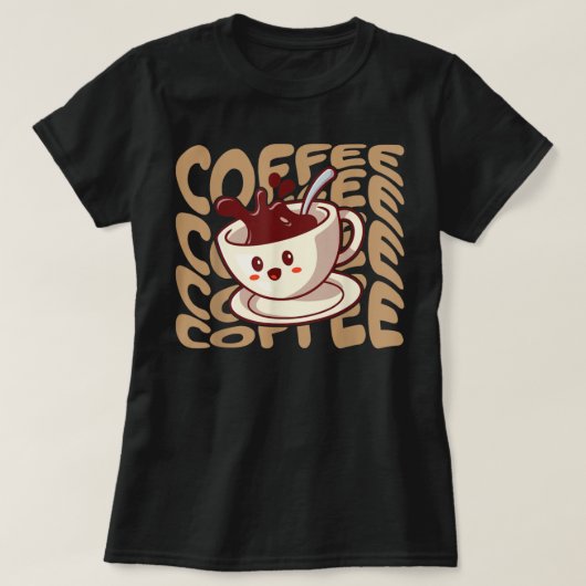 コーヒー好き Tシャツ (デザイン正面)