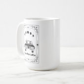 コーヒー好きBFF姉妹母ズオディアック誕生日タロット コーヒーマグカップ (正面左)