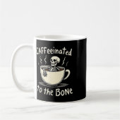 コーヒー好きBon Skeletonにおもしろいカフェインした コーヒーマグカップ (左)