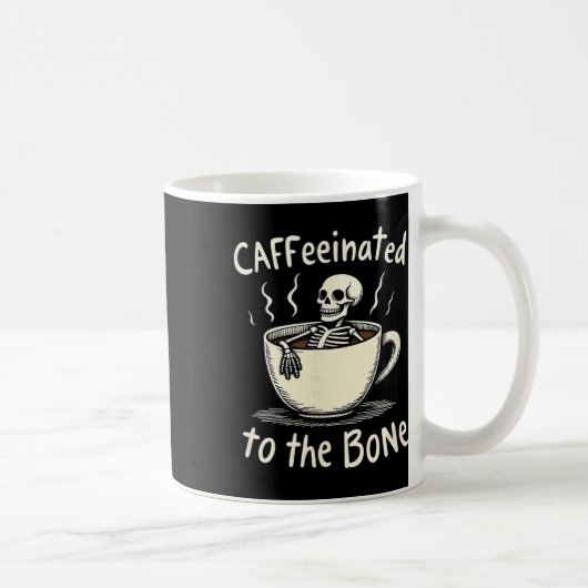 コーヒー好きBon Skeletonにおもしろいカフェインした コーヒーマグカップ (右)