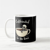 コーヒー好きBon Skeletonにおもしろいカフェインした コーヒーマグカップ (左)