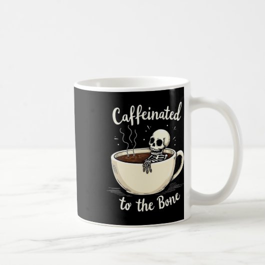 コーヒー好きBon Skeletonにおもしろいカフェインした コーヒーマグカップ (右)