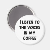 コーヒー好きTシャツとギフト マグネット (正面/裏面)